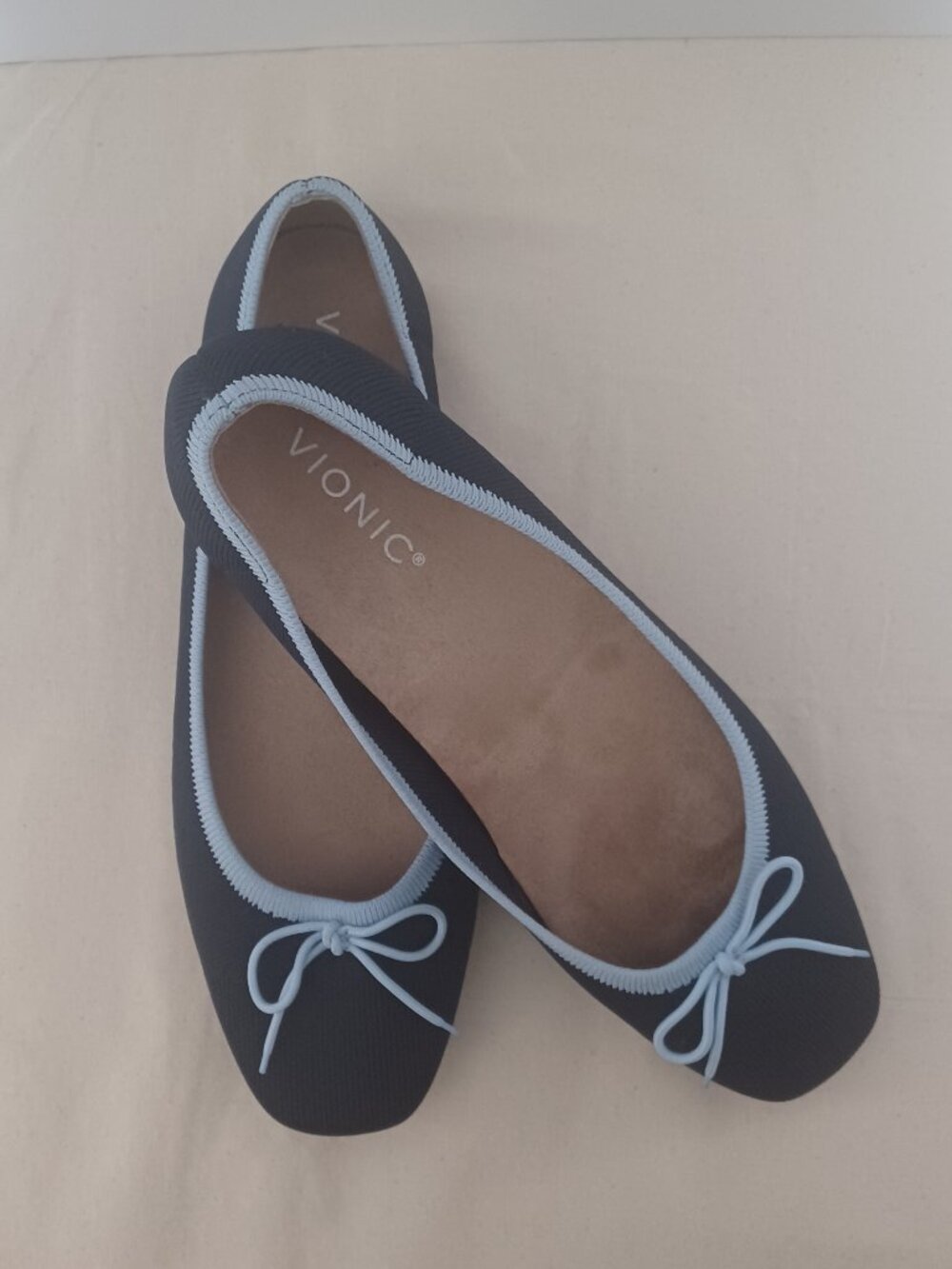 Vionic Klara Knit Ballet Flats – Navy | Size 10 | Excellent Condition